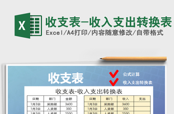 2021年收支表-收入支出轉(zhuǎn)換表