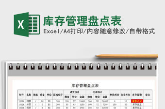 2021年庫存管理盤點表