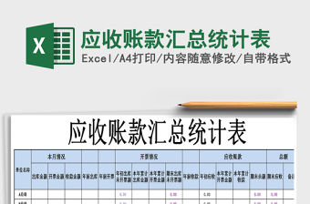 2021年應收賬款匯總統計表