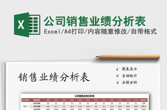 2021年公司銷售業績分析表