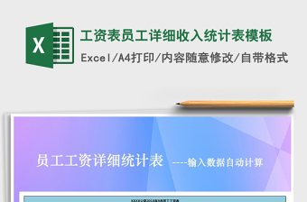 2021年工資表員工詳細收入統(tǒng)計表模板