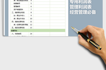 2021年實(shí)用利潤表