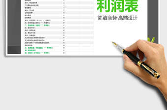 2021年小企業(yè)專用利潤表（簡潔大氣）