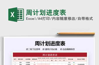 2021年周計劃進(jìn)度表