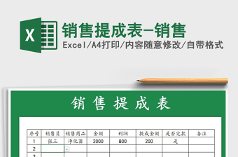 2021年銷售提成表-銷售