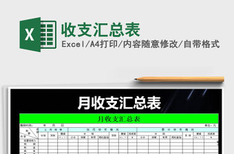 2021年收支匯總表