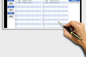 2021年財務收支記賬表（公式自動統計）免費下載