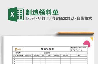 2021年制造領料單