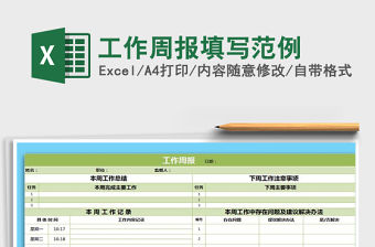 2021年工作周報填寫范例