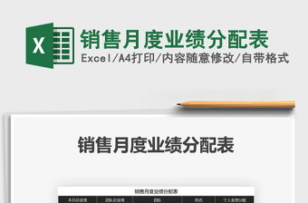 2021年銷(xiāo)售月度業(yè)績(jī)分配表