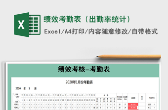 2021年績(jī)效考勤表（出勤率統(tǒng)計(jì)）