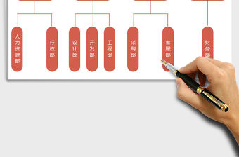 2021年橙色公司組織架構(gòu)圖模板