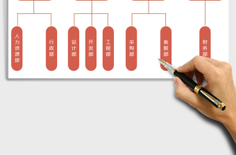 2021年橙色公司組織架構(gòu)圖模板