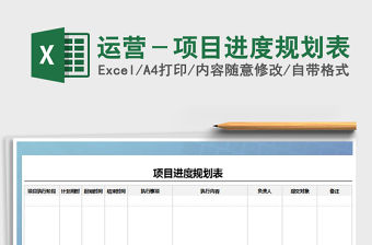 2021年運(yùn)營(yíng)－項(xiàng)目進(jìn)度規(guī)劃表