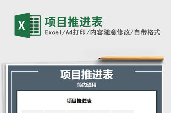 2021年項(xiàng)目推進(jìn)表