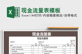 2021年現金流量表模板