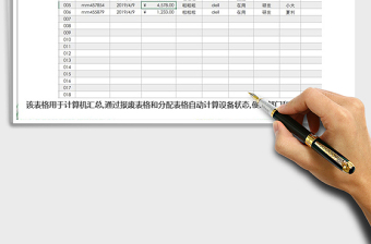 2021年计算机固定资产管理表格免费下载