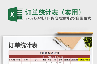 2021年訂單統(tǒng)計表（實用）