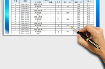 2021年项目活动开支统计表模板