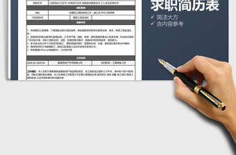 2021年建筑行业求职简历表免费下载