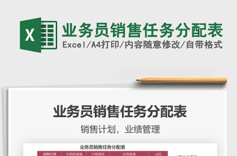 2021年業(yè)務(wù)員銷售任務(wù)分配表