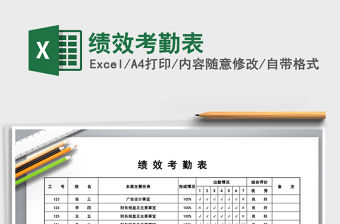 2022年績效考勤表