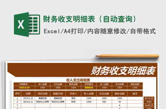 2021年財務(wù)收支明細(xì)表（自動查詢）