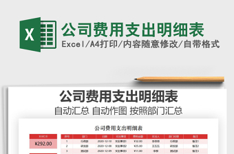 2021年公司費用支出明細表