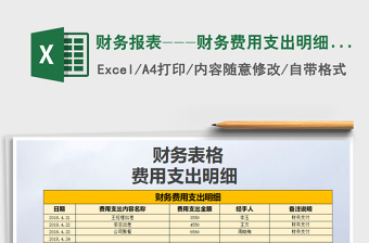 2022财务费用支出登记表-费用分析表