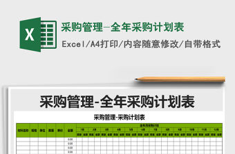 2021年采購(gòu)管理-全年采購(gòu)計(jì)劃表