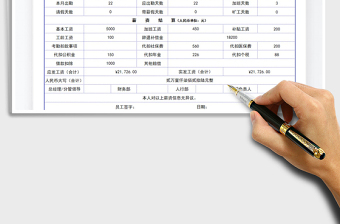 2021年实用员工离职薪资结算单