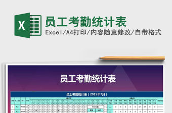 2021年員工考勤統(tǒng)計(jì)表