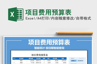 2021年項(xiàng)目費(fèi)用預(yù)算表