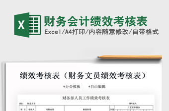 2021年財務會計績效考核表