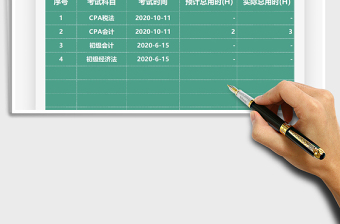 2021年考試復習計劃總表