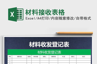 2021年材料接收表格