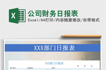 2021年公司財務日報表