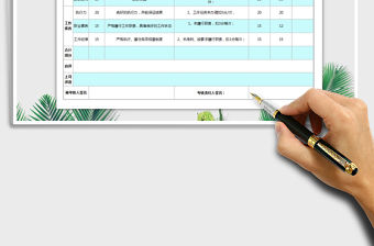 2021年月度績效考核表