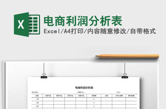 2021年電商利潤分析表
