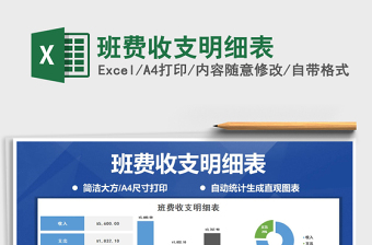 2021年班費收支明細表