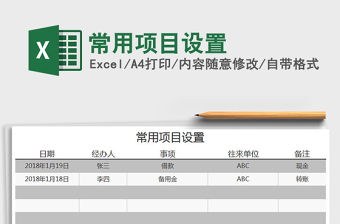 2021年常用項(xiàng)目設(shè)置