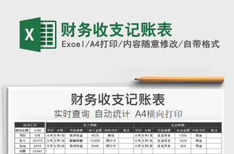 2021年財(cái)務(wù)收支記賬表