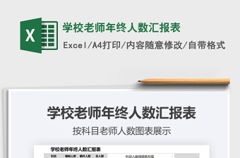 2021年学校老师年终人数汇报表