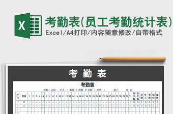 2021年考勤表(員工考勤統(tǒng)計表)免費下載