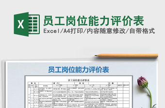 2021年員工崗位能力評(píng)價(jià)表