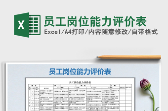 2021年員工崗位能力評(píng)價(jià)表