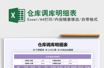 2021年倉庫調(diào)庫明細(xì)表