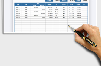 2021年收入支出日记账（余额自动计算）
