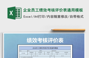 2021年企业员工绩效考核评价表通用模板