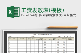 2021年工資發(fā)放表(模板)